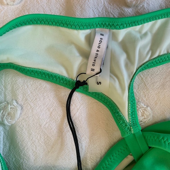 NWT SOLID & STRIPED The Fiona Bikini Set Size S Green - Picture 6 of 10
